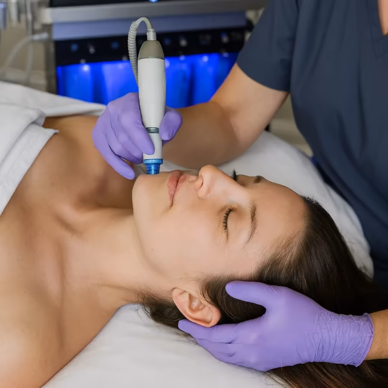 Yamel Varela working with a client